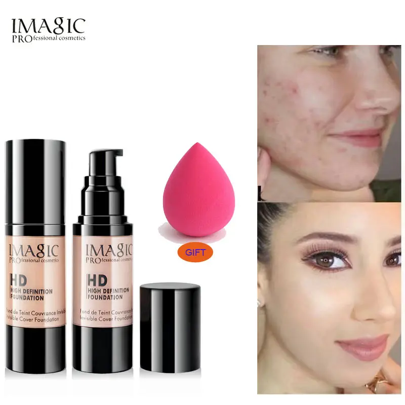 IMAGIC Concealer Moisturizing HD Liquid Foundation Highlight Shadow Makeup Cosmetic BB cream + powder Puff gift
IMAGIC Concealer Moisturizing HD Liquid Foundation Highlight Shadow Makeup Cosmetic BB cream + powder Puff gift