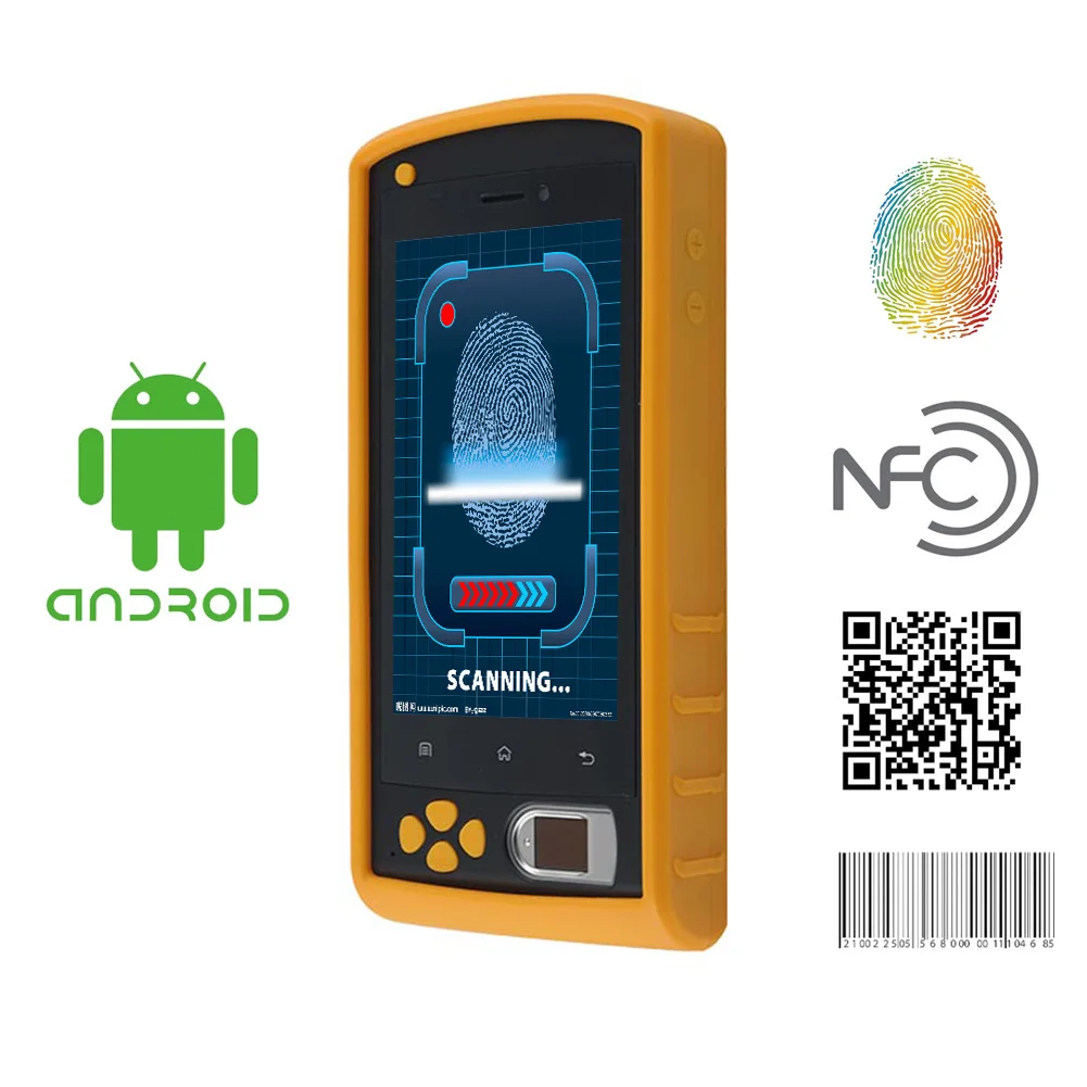 

Portable Digital Fingerprint Tablet Biometric Android Finger Print Scanner NFC Card Barcode Reader GPS Web Cloud Attendance