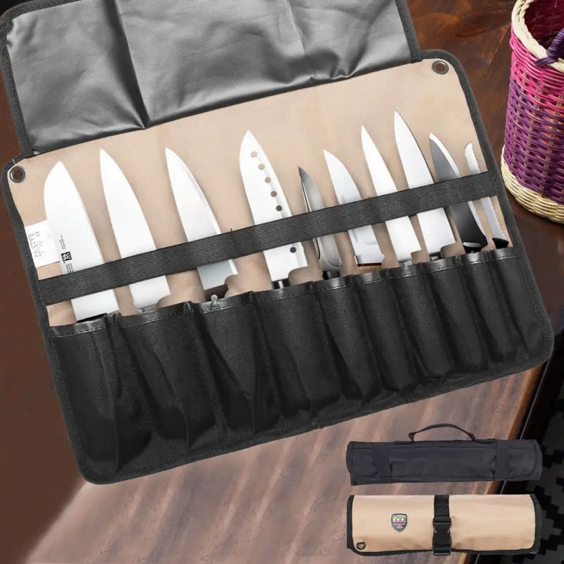 Chef Knife Bag Roll Bag Carry Case bag Kitchen Portable Storage 10/21 Pockets Black Coffee
Chef Knife Bag Roll Bag Carry Case bag Kitchen Portable Storage 10/21 Pockets Black Coffee