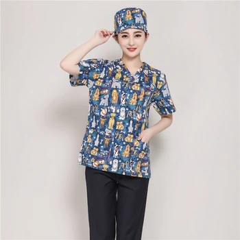 The operating clothes brush hand in the oral pharmacy doctor's work clothes summer round collar Korean version
The operating clothes brush hand in the oral pharmacy doctor's work clothes summer round collar Korean version