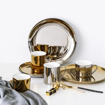 1PC Simple Ceramic Coffee Mug Bone Porcelain Water Cup Dinner Plate Couple Cups Gold Plated Drinkware 8 /10 inch Dessert Plate
1PC Simple Ceramic Coffee Mug Bone Porcelain Water Cup Dinner Plate Couple Cups Gold Plated Drinkware 8 /10 inch Dessert Plate