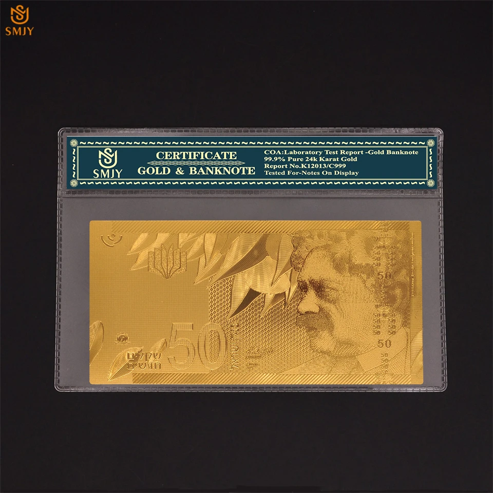 Nice 2018 Israeli Money World Currency Paper 50 New Shekel Banknote in 24k Gold With COA Frame Collections And Gifts
Nice 2018 Israeli Money World Currency Paper 50 New Shekel Banknote in 24k Gold With COA Frame Collections And Gifts