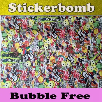 Stickerbomb Vinyl Wrap Film Car Wrap Film Bomb Sticker With Air Bubble Free Sticker Bomb Vehicle Decal size 1.50x30m/Roll
Stickerbomb Vinyl Wrap Film Car Wrap Film Bomb Sticker With Air Bubble Free Sticker Bomb Vehicle Decal size 1.50x30m/Roll