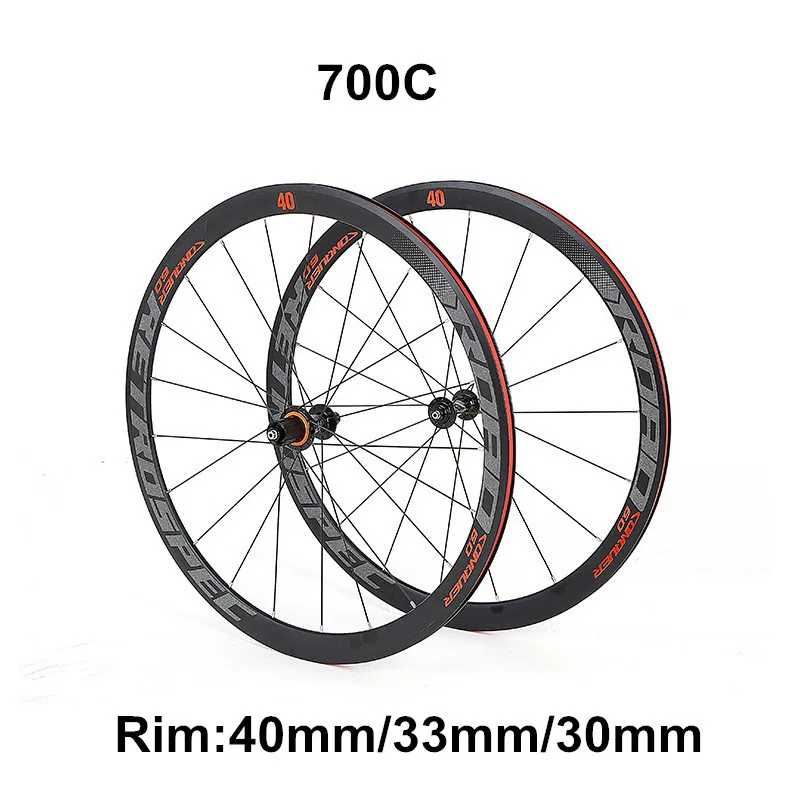 700C Road aluminum alloy rim 4 sealed bearings road wheel 40/33/30mm bike wheelset colorful decal standard bicycle velo rouler
700C Road aluminum alloy rim 4 sealed bearings road wheel 40/33/30mm bike wheelset colorful decal standard bicycle velo rouler