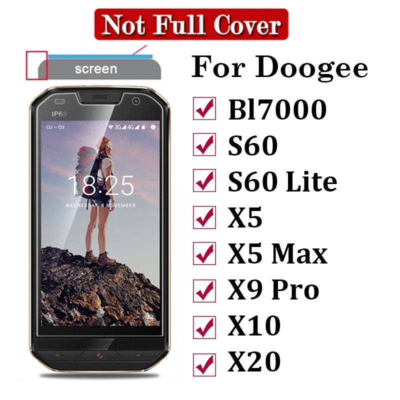 Защитное стекло для Doogee X20 закаленное Для S60 Bl7000 Lite X5 X9 Pro X10 9H | Мобильные телефоны и
