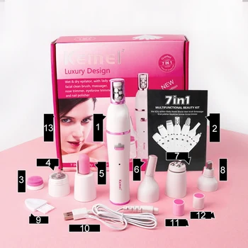 7 In 1 Nose Hair Beard Eyebrow Rechargeable Women Electric Trimmer Hair Remover Device Lady Epilator Skin Care Tool
7 In 1 Nose Hair Beard Eyebrow Rechargeable Women Electric Trimmer Hair Remover Device Lady Epilator Skin Care Tool