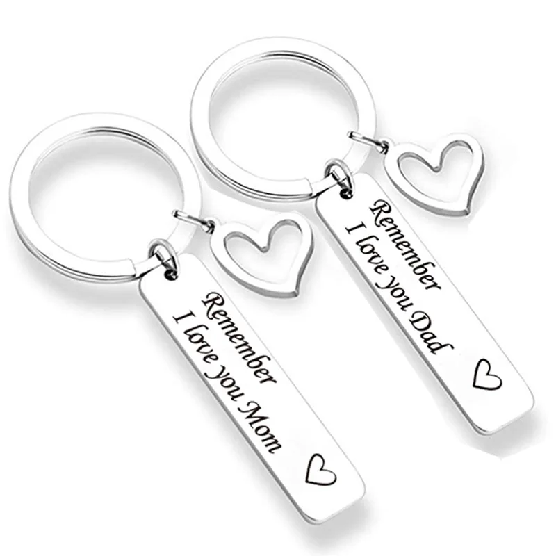 Custom Fashion Keyring Gifts Engraved Remember I Love You Mom Dad Keychain Father Mother Birthday , Father's Mother's Day Gift
Custom Fashion Keyring Gifts Engraved Remember I Love You Mom Dad Keychain Father Mother Birthday , Father's Mother's Day Gift