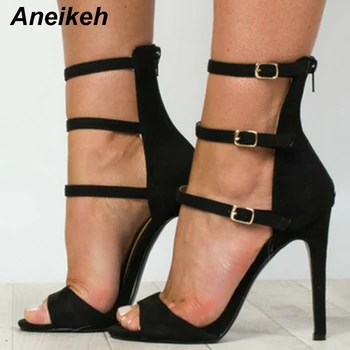Aneikeh 2019 Neutral Gladiator PU Summer Zip Ladies Sandals Women Black Gold Fashion Open Toe Thin High Heel Office Size 35-40
Aneikeh 2019 Neutral Gladiator PU Summer Zip Ladies Sandals Women Black Gold Fashion Open Toe Thin High Heel Office Size 35-40