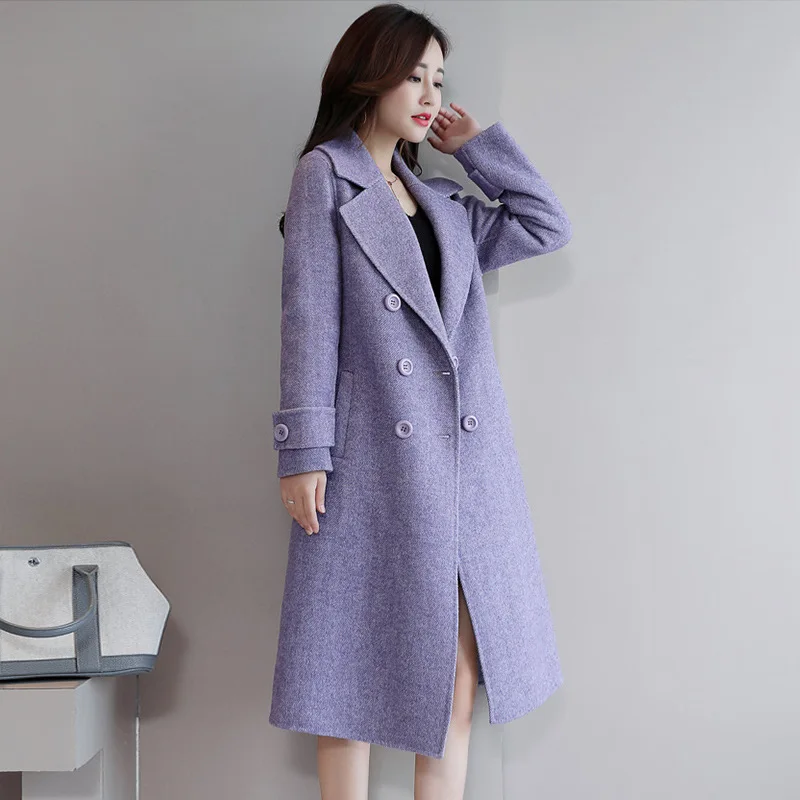 Office Lady Solid Women Long Winter Wool Blend Coat Wide-waisted Wool Coat and Jacket Turn-down Collar Outerwear
Office Lady Solid Women Long Winter Wool Blend Coat Wide-waisted Wool Coat and Jacket Turn-down Collar Outerwear