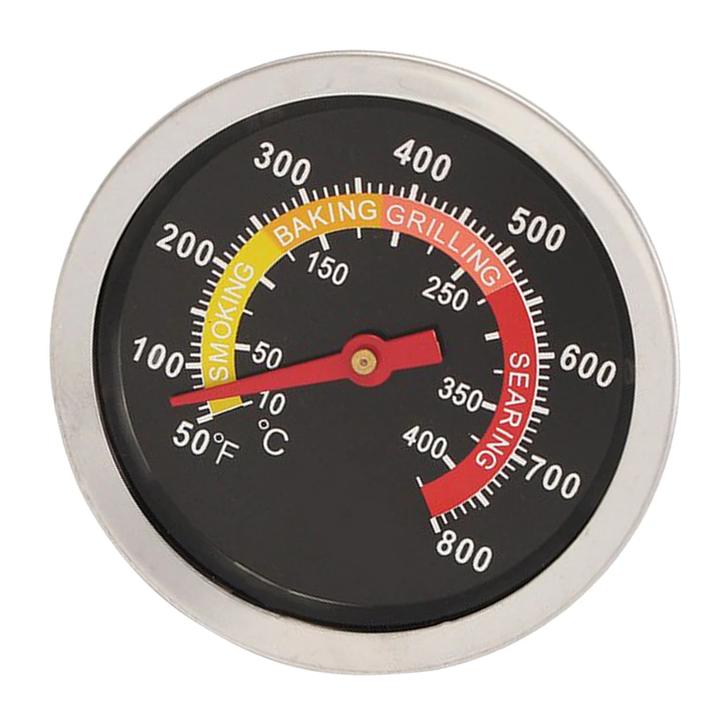 Stainless Steel BBQ Charcoal Grill Pit Wood Smoker Temperature Gauge Thermometer Replacement Stainless Steel BBQ Charcoal Grill Pit Wood Smoker Temperature Gauge Thermometer Replacement