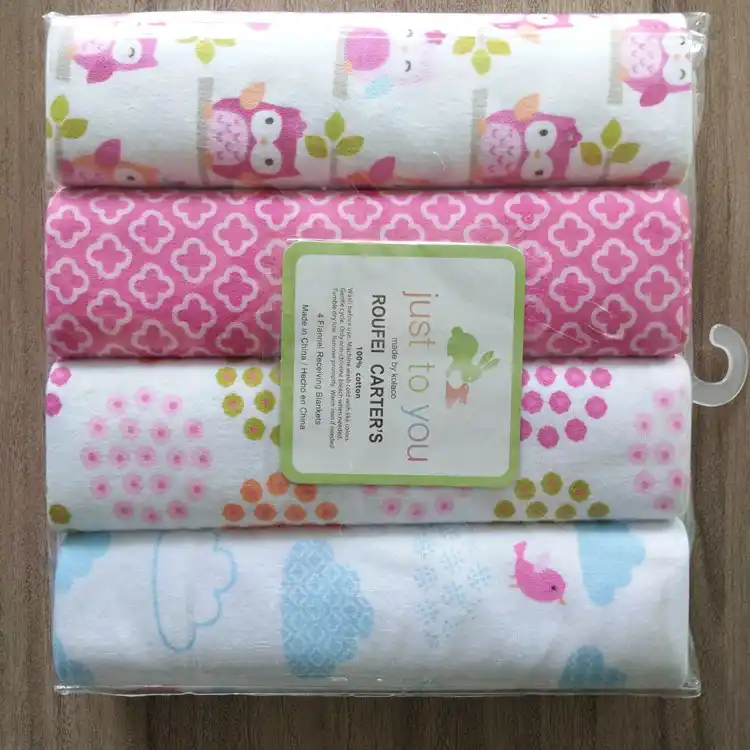 comfortable newborn sheets 4 count flannel receiving blankets