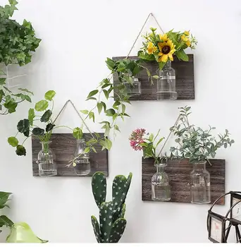 Vintage Style JUMBO 2 Bottles Glass Flower Pot Hangable Wooden Flower Vase with Plant Wall Rack Hydroponic Plants Pot Wall Decor
Vintage Style JUMBO 2 Bottles Glass Flower Pot Hangable Wooden Flower Vase with Plant Wall Rack Hydroponic Plants Pot Wall Decor