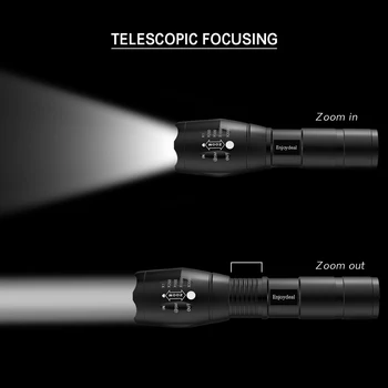 3000 Lumens T6 LED Flashlight Lanterna Camping Torch Zoomable Zoom led lanterna Lamp outdoor Camping Hunting Fishing Flashlight
3000 Lumens T6 LED Flashlight Lanterna Camping Torch Zoomable Zoom led lanterna Lamp outdoor Camping Hunting Fishing Flashlight