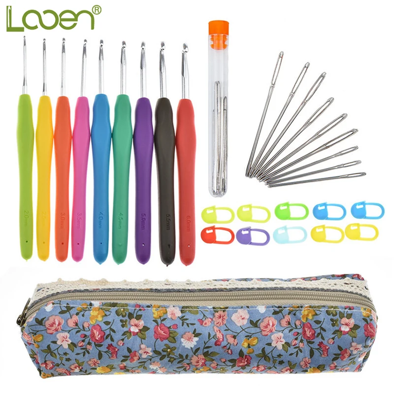 Looen Large-Eye Blunt Needles Yarn Knitting Needle Crochet Hooks Set with Bag Ergonomic Handle Crochet Needle for Arthritic Hand
Looen Large-Eye Blunt Needles Yarn Knitting Needle Crochet Hooks Set with Bag Ergonomic Handle Crochet Needle for Arthritic Hand