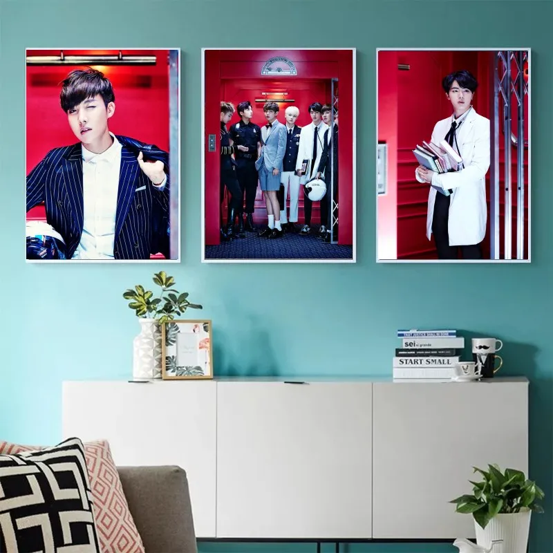 BTS classic red style poster decoration painting white photo paper printing home decoration
BTS classic red style poster decoration painting white photo paper printing home decoration