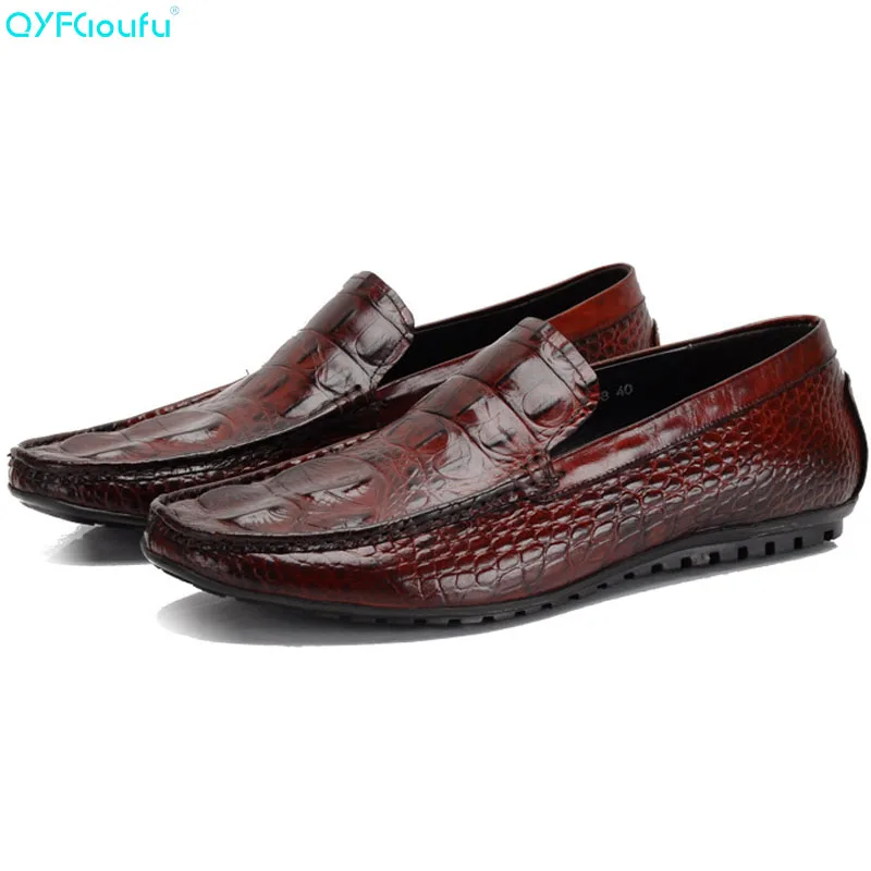 QYFCIOUFU Brand Men Genuine Leather Casual Shoes Loafers Luxury Mens Moccasins Crocodile Pattern Breathable Formal Driving Shoes
QYFCIOUFU Brand Men Genuine Leather Casual Shoes Loafers Luxury Mens Moccasins Crocodile Pattern Breathable Formal Driving Shoes