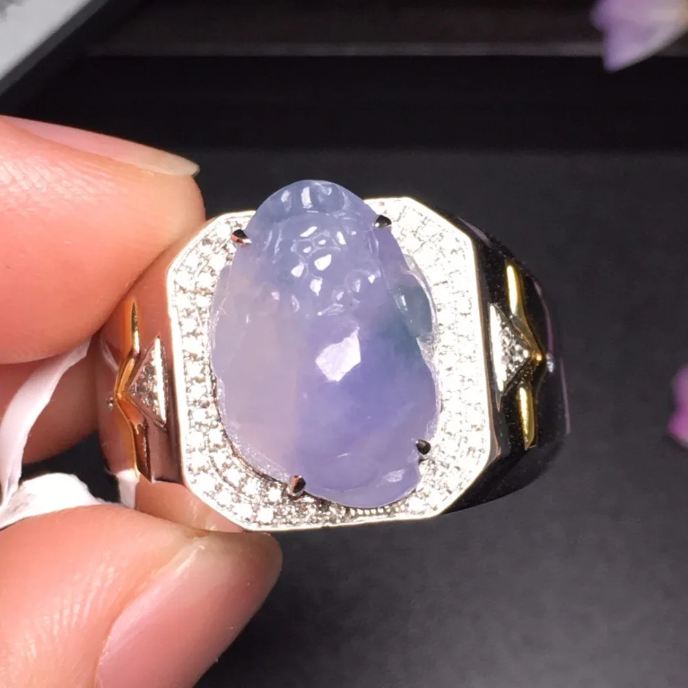 509 Fine Jewelry Pure 18 K White Gold Real Natural Purple Jade Burma Origin Wedding Engagement Male Rings for Men's Fine Ring
509 Fine Jewelry Pure 18 K White Gold Real Natural Purple Jade Burma Origin Wedding Engagement Male Rings for Men's Fine Ring
