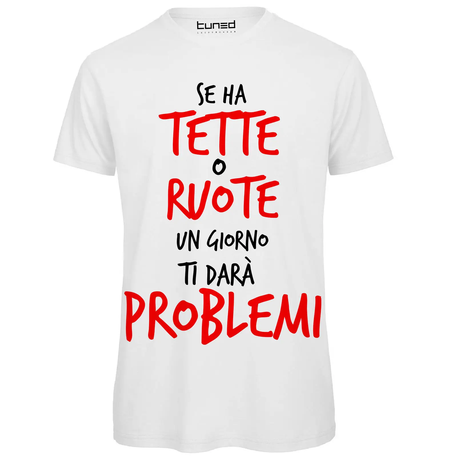 Maglietta Divertente Uomo T-Shirt Con Stampa Frasi Ironiche Se Ha Tette O Ruote Casual Short Sleeve T Shirt Novelty
Maglietta Divertente Uomo T-Shirt Con Stampa Frasi Ironiche Se Ha Tette O Ruote Casual Short Sleeve T Shirt Novelty