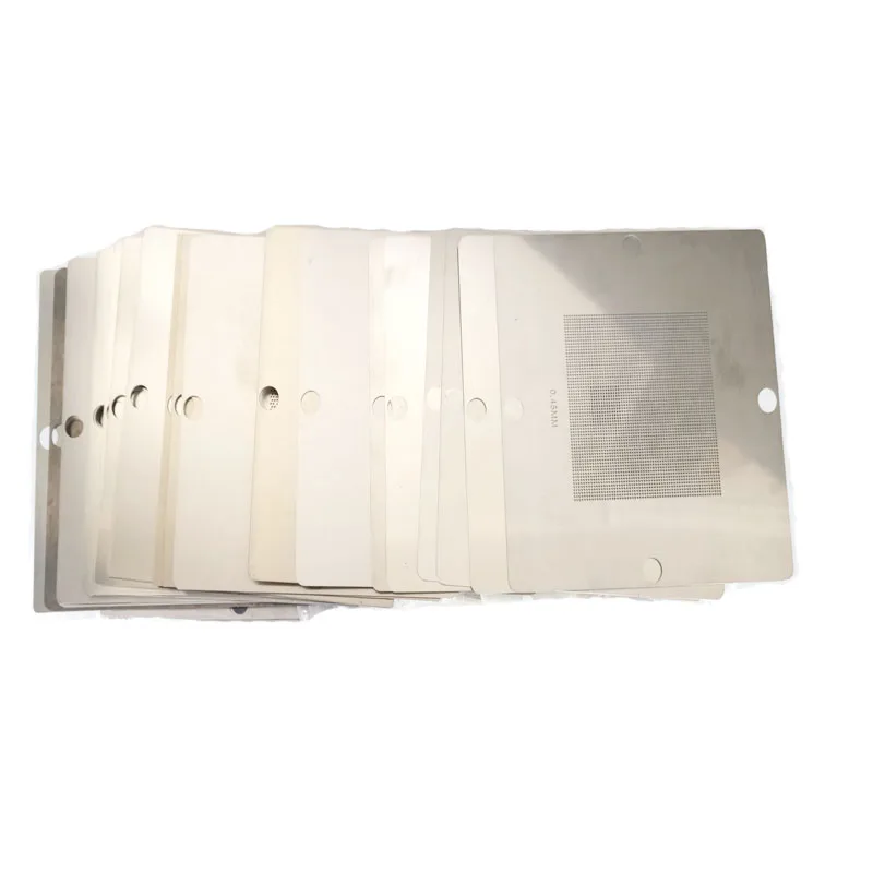 2018 full set 419pcs 90x90mm BGA stencils templates 90*90mm BGA reballing station kit FOR notebook laptop XBOX PS3 CXD MTK...
2018 full set 419pcs 90x90mm BGA stencils templates 90*90mm BGA reballing station kit FOR notebook laptop XBOX PS3 CXD MTK...