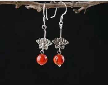 Anti allergy, natural JADEST earrings, carved four color round bead lotus earrings, S925 Tremella hook thread, girls jewelry. 
Anti allergy, natural JADEST earrings, carved four color round bead lotus earrings, S925 Tremella hook thread, girls jewelry.