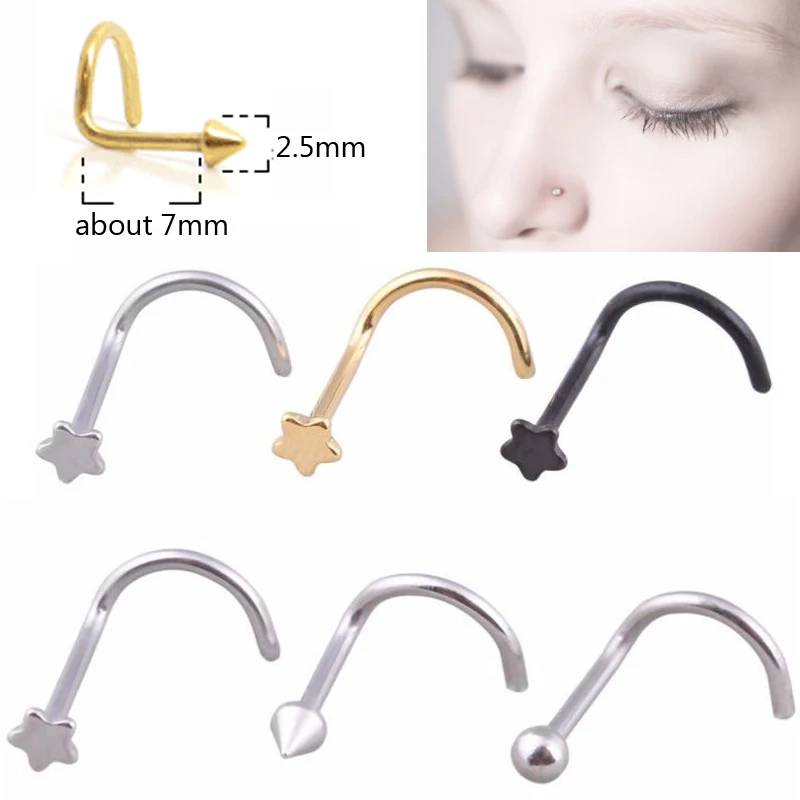 1 Piece Stainless Steel Star Ball Spike Nose Ring Nose Stud Twist Screw nostril Nose Tings Body Piercing Jewelry
1 Piece Stainless Steel Star Ball Spike Nose Ring Nose Stud Twist Screw nostril Nose Tings Body Piercing Jewelry