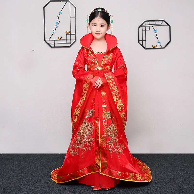 Children Ancient Chinese Costume Tang Dynasty Queen Tailing Costume Guzheng Show Clothing Girls Hanfu Chinese Photography
Children Ancient Chinese Costume Tang Dynasty Queen Tailing Costume Guzheng Show Clothing Girls Hanfu Chinese Photography