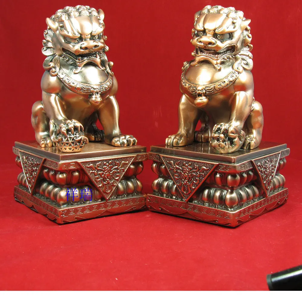 sales Genuine Pure A pair of copper lion decoration rich furnishings town house lion feng shui home decoration crafts
sales Genuine Pure A pair of copper lion decoration rich furnishings town house lion feng shui home decoration crafts