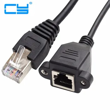 

RJ45 8P8C FTP STP UTP Cat 5e Male to Female Lan Ethernet Network Extension Cable 30cm 60cm 1m 1FT 2FT 5FT with Panel Mount Holes