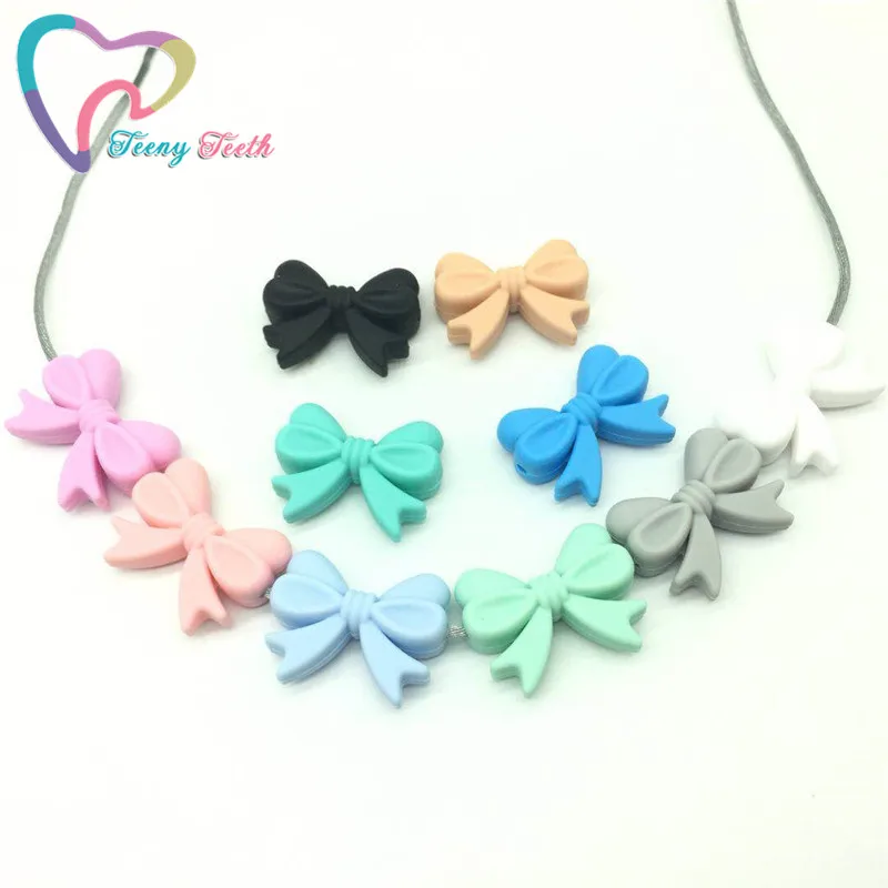 5PCS Bow Tie Silicone Beads Baby Pendants Food Grade Silicone DIY Teething Necklace Jewelry Making Soother Chain Bowknot Beads
5PCS Bow Tie Silicone Beads Baby Pendants Food Grade Silicone DIY Teething Necklace Jewelry Making Soother Chain Bowknot Beads