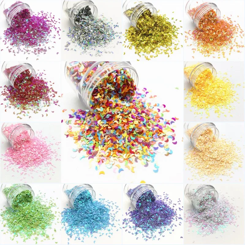 2*3mm Moon Shape Paillettes Glitter PVC Loose Sequins for Nail Art Manicure Sewing Wedding Party DIY Decoration Confetti 10g
2*3mm Moon Shape Paillettes Glitter PVC Loose Sequins for Nail Art Manicure Sewing Wedding Party DIY Decoration Confetti 10g