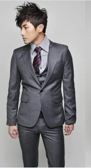 Custom Made Slim Fit Grey Groom Tuxedos Notch Lapel Best Man Groomsman Men Wedding Suits ( jacket+Pants+vest+tie)
Custom Made Slim Fit Grey Groom Tuxedos Notch Lapel Best Man Groomsman Men Wedding Suits ( jacket+Pants+vest+tie)