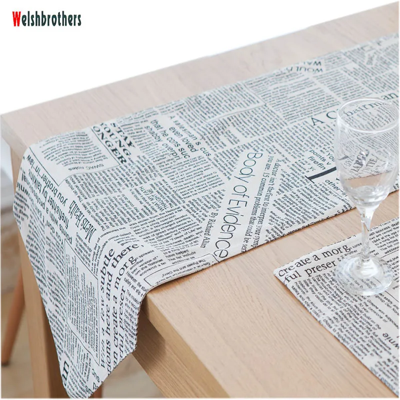 Linen Nordic style newspaper pattern pattern corridor table mat tassel logo gray home decoration tea towel tablecloth2018
Linen Nordic style newspaper pattern pattern corridor table mat tassel logo gray home decoration tea towel tablecloth2018