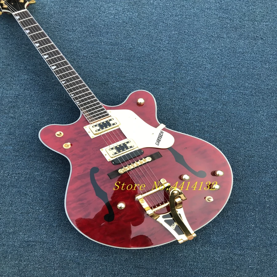 Custom shop, F hollow body jazz Electric Guitar,red color gitaar,custom guitarra.vibrato system Free Shipping!
Custom shop, F hollow body jazz Electric Guitar,red color gitaar,custom guitarra.vibrato system Free Shipping!