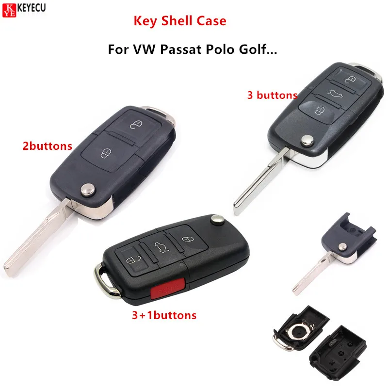 Keyecu Replacement Flip Remote Key Shell Case Fob 2/3/3+1 Buttons For VW Passat Polo Golf Touran Bora Ibiza Leon Octavia Fabia
Keyecu Replacement Flip Remote Key Shell Case Fob 2/3/3+1 Buttons For VW Passat Polo Golf Touran Bora Ibiza Leon Octavia Fabia