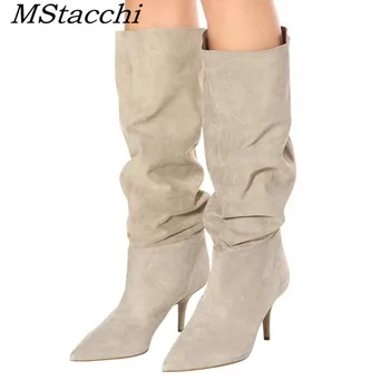 MStacchi European And American Autumn Winter Model Catwalk Show Fold Serpentine Slip-On Knee Boots Pointed Toe Thin Heels Boots
MStacchi European And American Autumn Winter Model Catwalk Show Fold Serpentine Slip-On Knee Boots Pointed Toe Thin Heels Boots