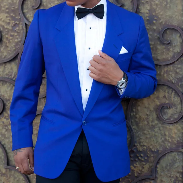 Royal Blue Evening Party Men Suits 2019 Tim Fit Blazer Two Piece Wedding Groomsmen Tuxedos Custom Made Jacket Black Pants
Royal Blue Evening Party Men Suits 2019 Tim Fit Blazer Two Piece Wedding Groomsmen Tuxedos Custom Made Jacket Black Pants
