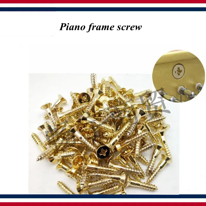 Piano tuning tools accessories - Piano frame screw,Fixing screw with imitation gold-plated iron plate - Piano repair tool parts
Piano tuning tools accessories - Piano frame screw,Fixing screw with imitation gold-plated iron plate - Piano repair tool parts