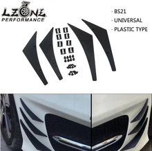 Lzone-새로운 유니버설 피트 프론트 범퍼 립 스플리터 핀 바디 스포일러 카나드 valence chin JR-BS21(China)