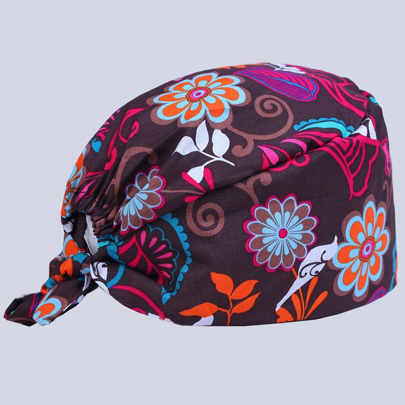 Hospital dental clinic brown flower pattern cotton medical cap surgical cap for men and women medical accessories
Hospital dental clinic brown flower pattern cotton medical cap surgical cap for men and women medical accessories