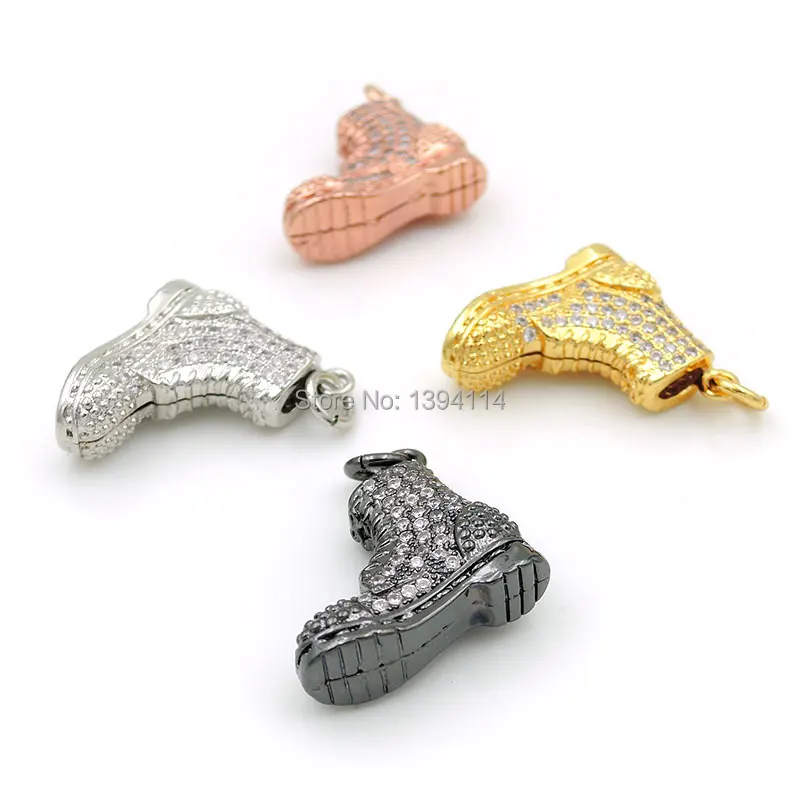 18*17*6mm Micro Pave Clear CZ Boot Charm Fit For Making DIY Bracelets Or Necklaces Jewelry
18*17*6mm Micro Pave Clear CZ Boot Charm Fit For Making DIY Bracelets Or Necklaces Jewelry