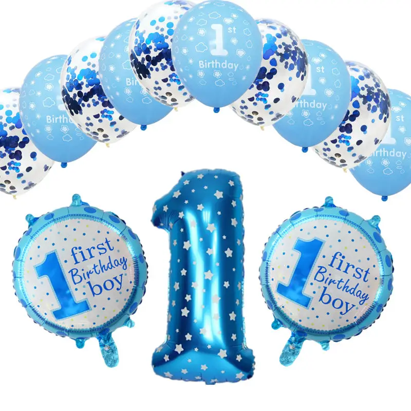 13pcs/lot 1st Birthday Clear Confetti Balloons Pink Blue Number 1 Foil Balloon Boy Girl 1 Year Old Birthday Party Decorations
13pcs/lot 1st Birthday Clear Confetti Balloons Pink Blue Number 1 Foil Balloon Boy Girl 1 Year Old Birthday Party Decorations
