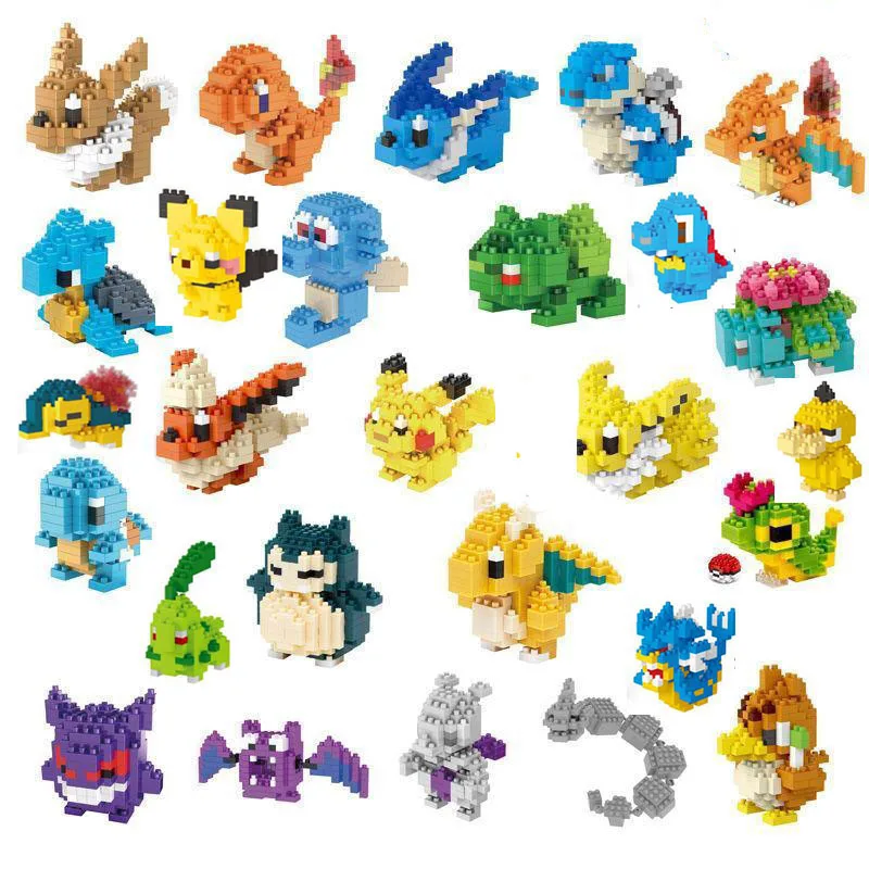 LNO Anime Pocket Block Diy Mini Cube Pikachu Charmander Mewtwo Eevee Rowlet Building Brick Toy For Kids no box
LNO Anime Pocket Block Diy Mini Cube Pikachu Charmander Mewtwo Eevee Rowlet Building Brick Toy For Kids no box
