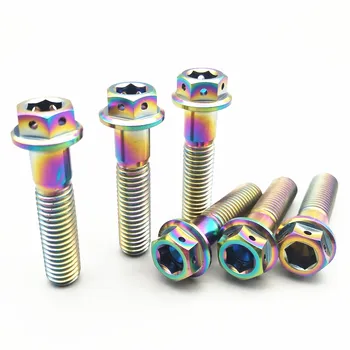 Titanium Bolts M6 M8 Screws Motorcycle Ti Bolt Hexagon Hollow Flange Head DIY Gold Color Motor Bike screws Pack of 4 pcs
Titanium Bolts M6 M8 Screws Motorcycle Ti Bolt Hexagon Hollow Flange Head DIY Gold Color Motor Bike screws Pack of 4 pcs