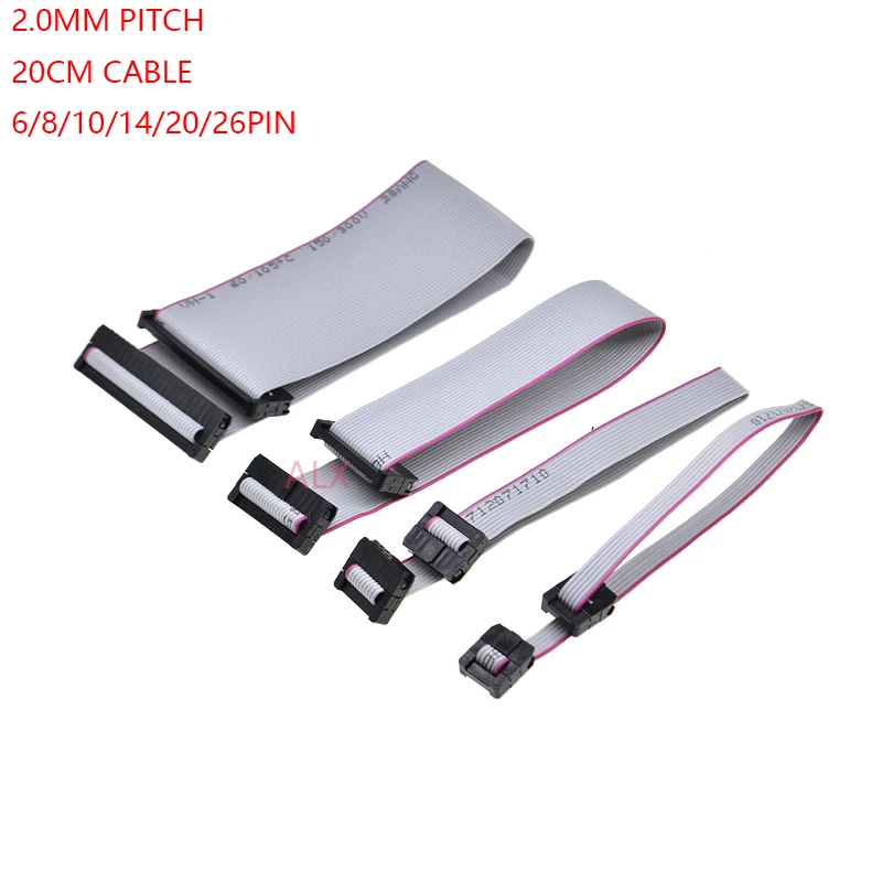 1PCS 2.0MM pitch FC-6/8/10/14/16/20/40/50 PIN 20CM JTAG ISP DOWNLOAD CABLE Gray Flat Ribbon Data Cable FOR DC3 IDC BOX HEADER
1PCS 2.0MM pitch FC-6/8/10/14/16/20/40/50 PIN 20CM JTAG ISP DOWNLOAD CABLE Gray Flat Ribbon Data Cable FOR DC3 IDC BOX HEADER