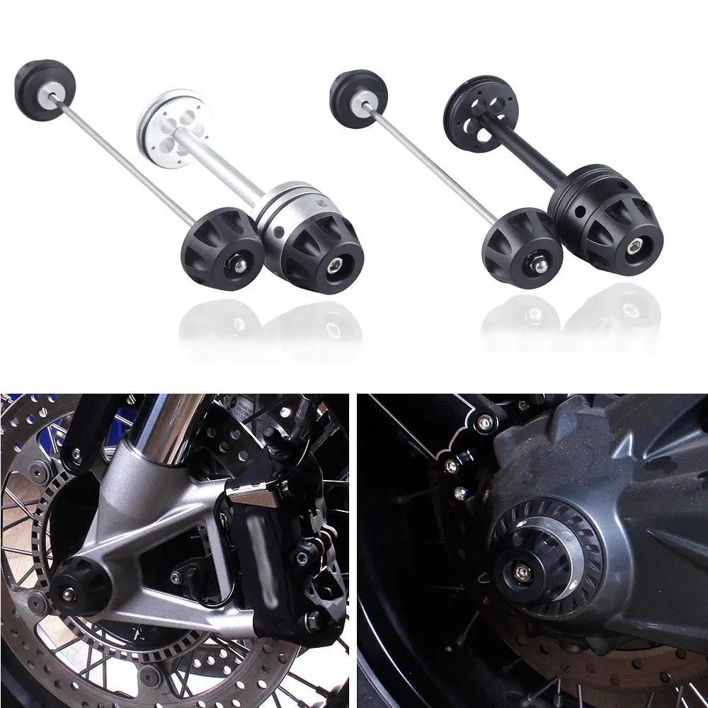 Motorcycle Front Rear Refit Wheel Fork Axle Crash Sliders Cap for 2016 BMW R NINE T