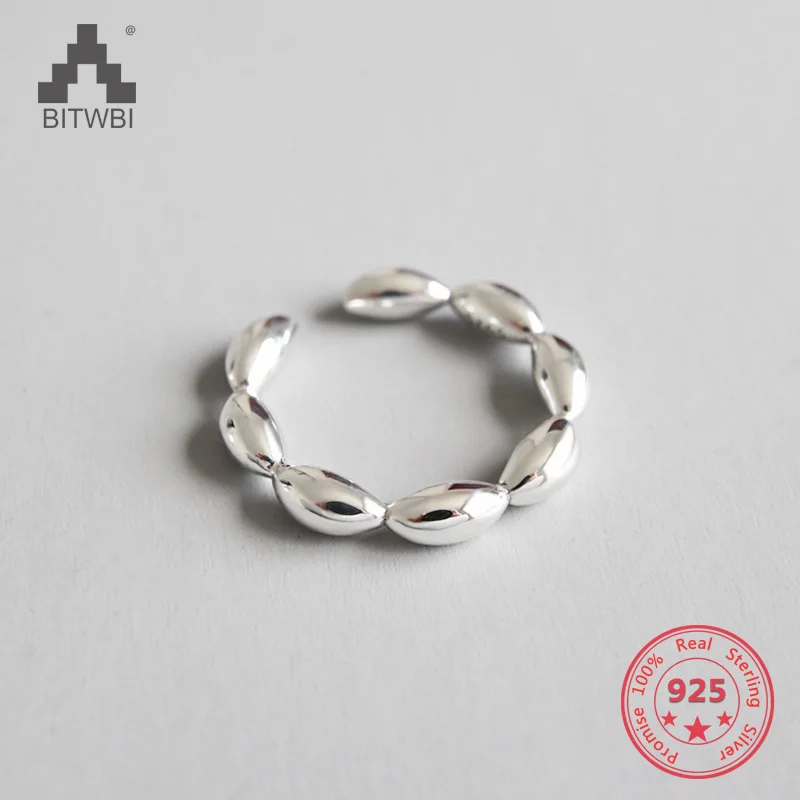 New Unique Ellipse Beads Rings 925 Sterling Silver Rings Geometric Open Rings for Women bague femme anel feminino aneis
New Unique Ellipse Beads Rings 925 Sterling Silver Rings Geometric Open Rings for Women bague femme anel feminino aneis