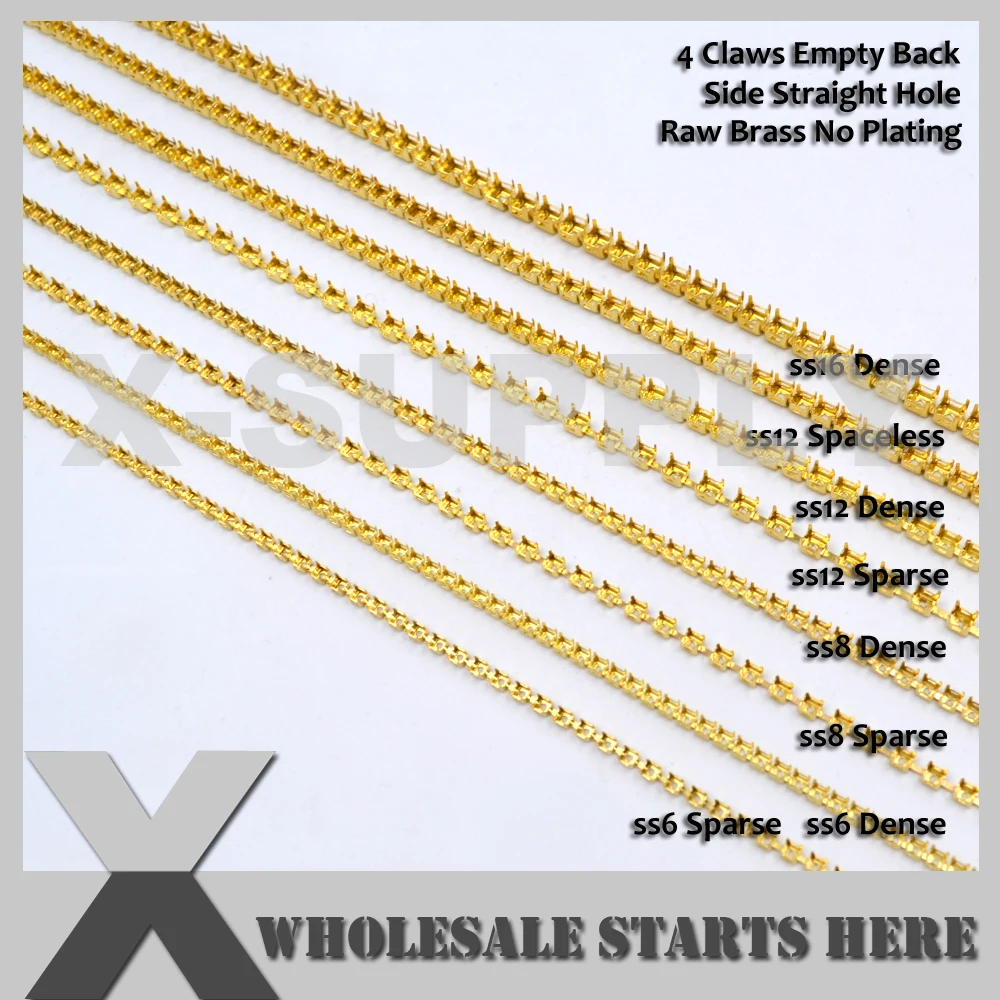 (SS6-SS16) Special Empty Cup Chain Without Crystals,Side Straight Hole,Empty Back,Used for Crystal Rhinestons(Center Connectors)
(SS6-SS16) Special Empty Cup Chain Without Crystals,Side Straight Hole,Empty Back,Used for Crystal Rhinestons(Center Connectors)