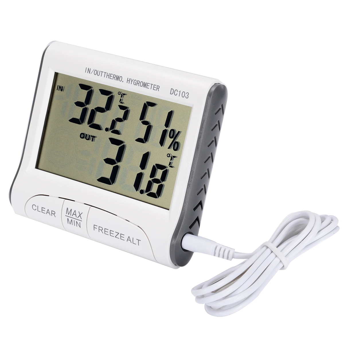 New LCD Digital Thermometer Hygrometer Temperature Indoor Convenient Sensor Humidity Meter Gauge Instruments Cable | Детали