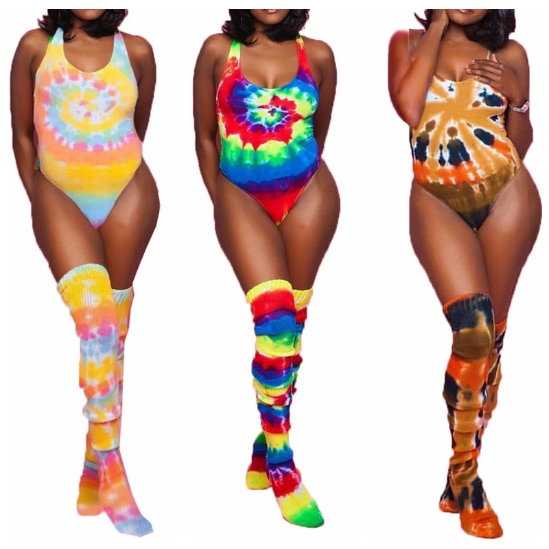 2019 New colorful printed one piece swimsuit with Over the Knee Socks sexy women Swimwear Bathing Suits Bodysuit Monokini
2019 New colorful printed one piece swimsuit with Over the Knee Socks sexy women Swimwear Bathing Suits Bodysuit Monokini