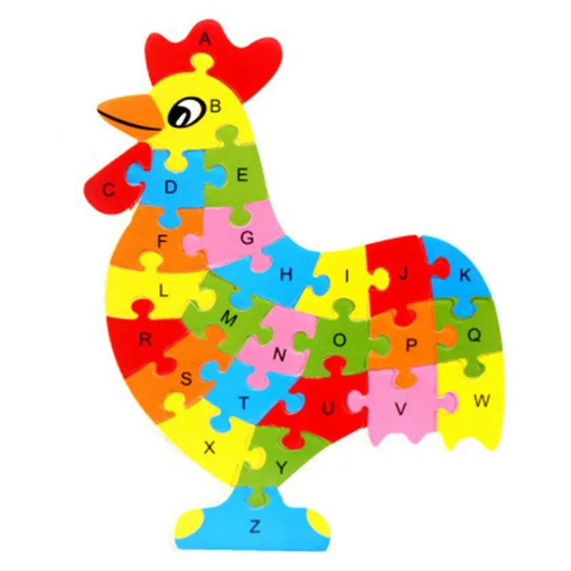 New Fashion Cute Alphabet 26 Letters 3D Wooden Puzzles Education And Learning High Quality Toys Kids Animal Cock-A 24*20cm
New Fashion Cute Alphabet 26 Letters 3D Wooden Puzzles Education And Learning High Quality Toys Kids Animal Cock-A 24*20cm